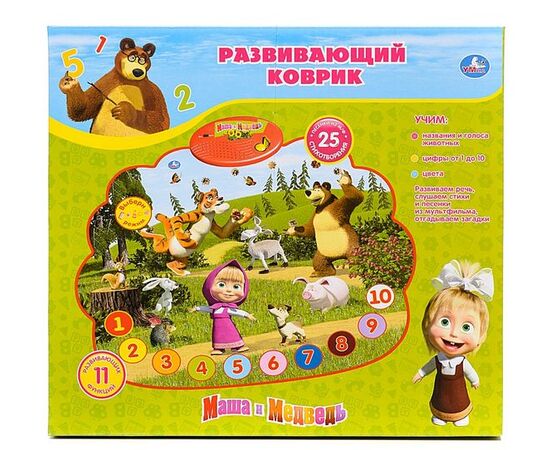 Развивающий коврик "Маша и медведь"
