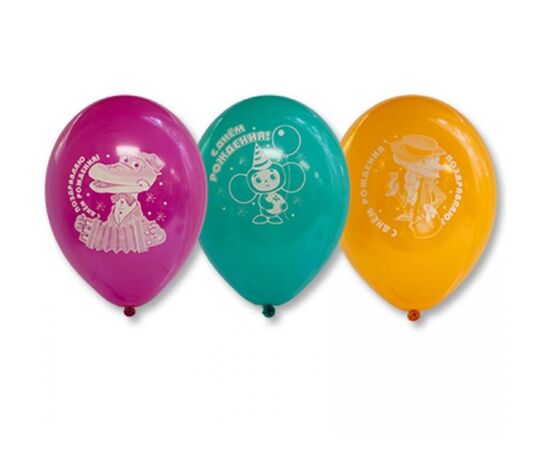 Воздушный шар "Чебурашка: с днем рождения!" 12 дюймов