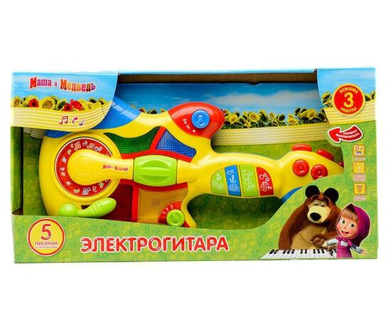 Электрогитара "Маша и медведь" 5 песенок