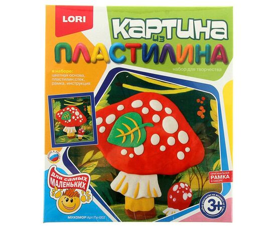 Картина из пластилина "Мухомор"