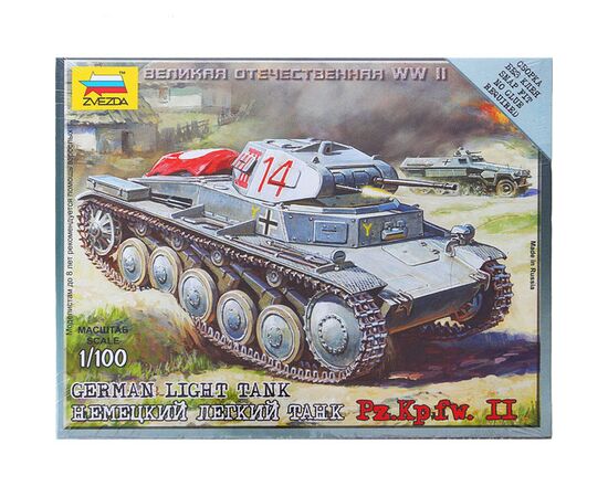Модель для сборки немецкого танка "PZ.KPFW-II" 1:100