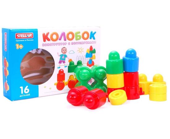 Конструктор с погремушками "Колобок" 16 деталей
