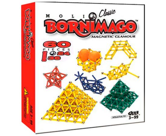 Конструктор магнитный "Bornimago" 60 деталей