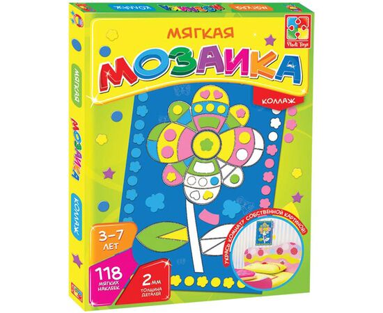 Мягкая мозаика "Цветок" коллаж