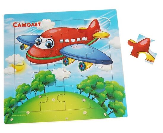 Пазл "Самолет" 16 деталей