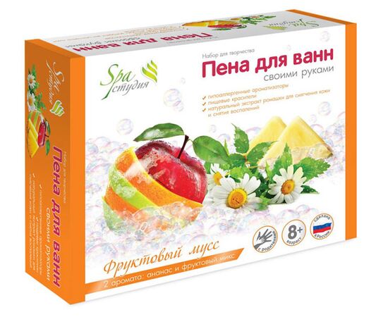Набор для творчества "Пена для ванн" фруктовый мусс