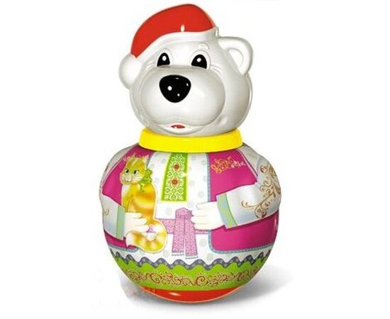 Неваляшка "Белый медведь Проша" 28 см