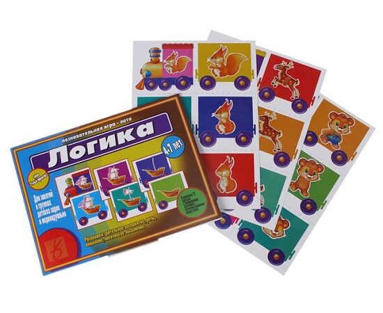 Познавательная игра-лото "Умный паровозик. Логика", 4-7 лет
