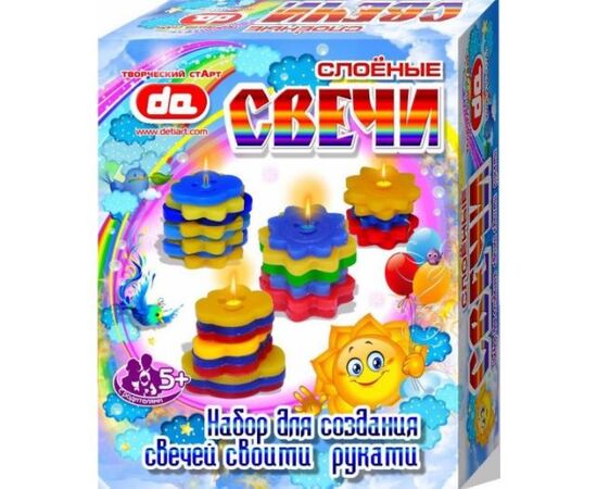 Делаем слоеные свечи "Тучки-Солнышки"