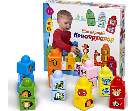 Конструктор для малышей "Мой первый конструктор", 18 деталей