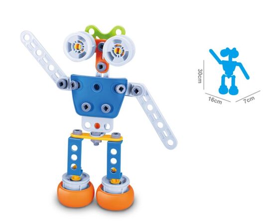 Конструктор с отверткой для малышей "Робот", 59 деталей