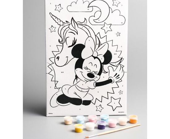 Роспись на холсте "Самой красивой. Минни Маус" 20х30 см