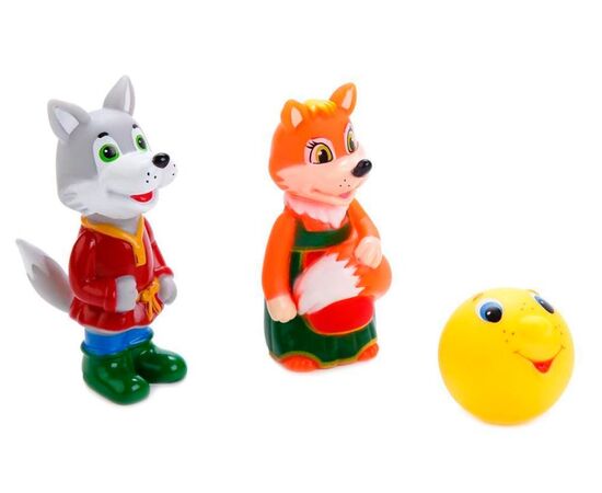 Игрушки для купания "Волк, лиса и колобок"