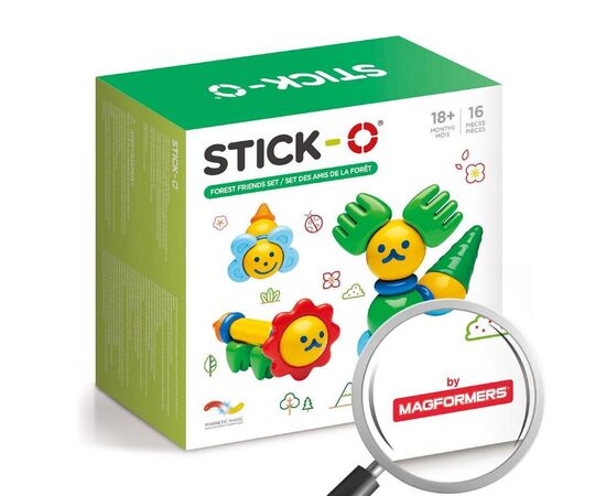 Магнитный конструктор STICK-O "Forest Friends Set" 16 деталей