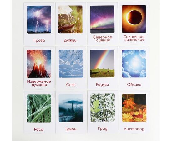 Обучающие карточки Глена Домана "Природные явления"