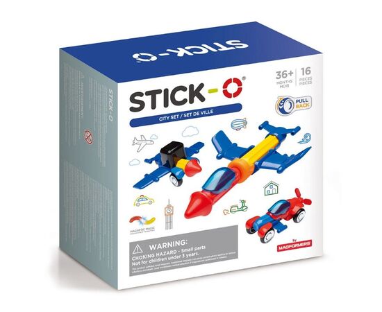 Магнитный конструктор STICK-O "City Set" 16 деталей
