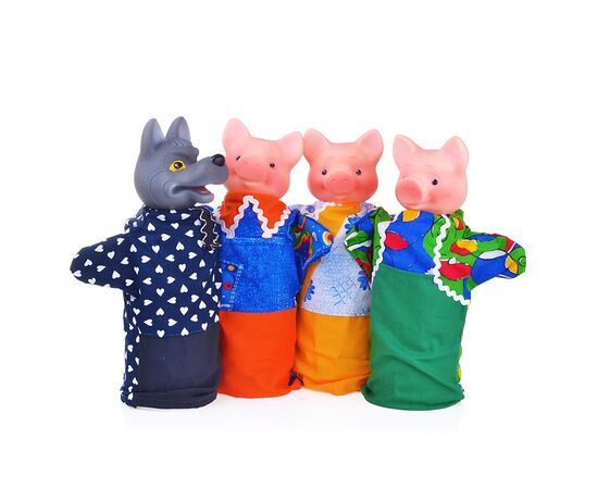 Кукольный театр "Три поросенка. Огонек", 4 куклы