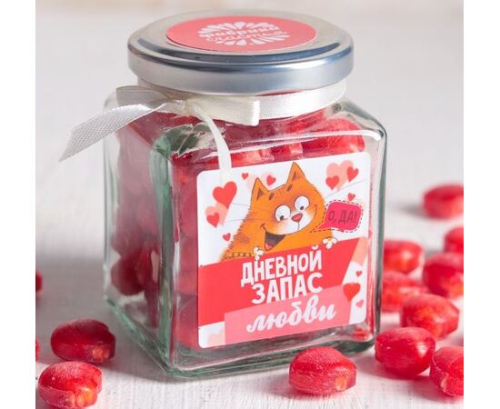 Леденцы со вкусом земляники "Дневной запас любви", 130 г