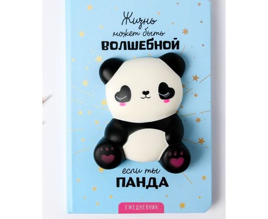 Ежедневник сквиш "Панда", А5, 80 л