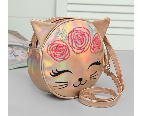 Сумка детская "Котик. Золотая", 20 x 18 см