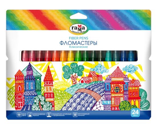 Фломастеры "Классические", 24 цвета