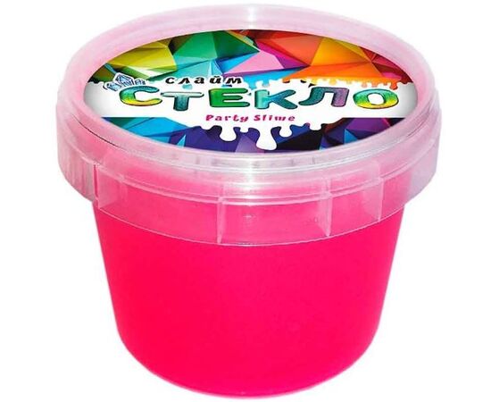 Слайм "Стекло" розовый неон, 100 гр