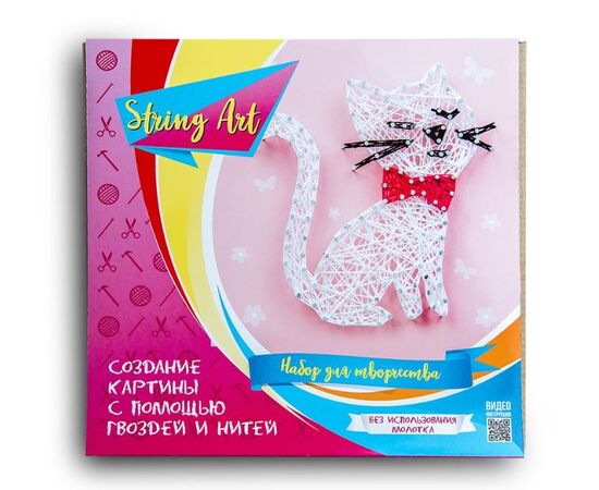 STRING ART "Белая кошка"