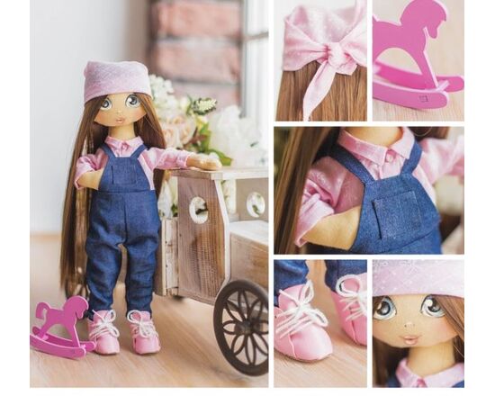 Шьем мягкую игрушку "Интерьерная кукла Эмма" 18 × 22,5 × 3 см