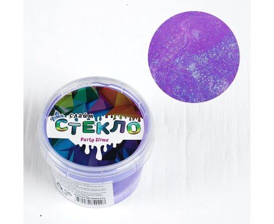 Слайм "Стекло" фиолетовый неон, 100 гр