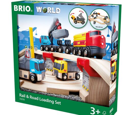 BRIO Железная дорога с автодорогой и переездом, 32 элемента