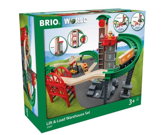 BRIO Железная дорога "Логистическая станция с лифтом", 32 элемента