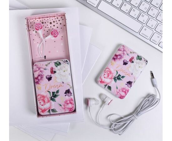 Подарочный набор "Наушники вакумные и Power Bank 5000 mAh. Dream"