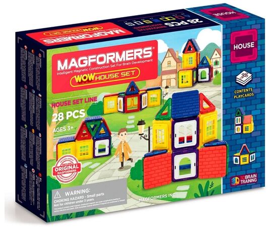 Магнитный конструктор MAGFORMERS "WOW House set", 28 деталей