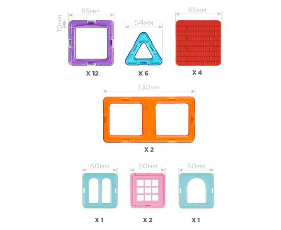 Магнитный конструктор MAGFORMERS "WOW House set", 28 деталей