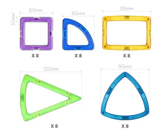 Магнитный конструктор Magformers "Curve", 40 деталей