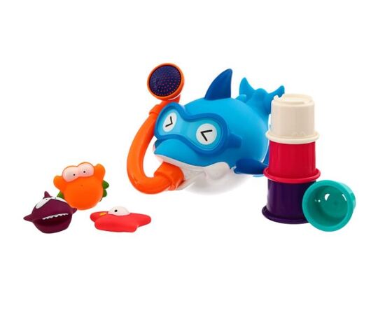 Игрушки для купания "Акула в маске" с лейкой + стаканчики