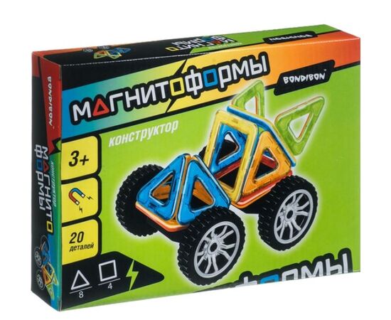 Магнитный конструктор "Машина" мини, 20 деталей