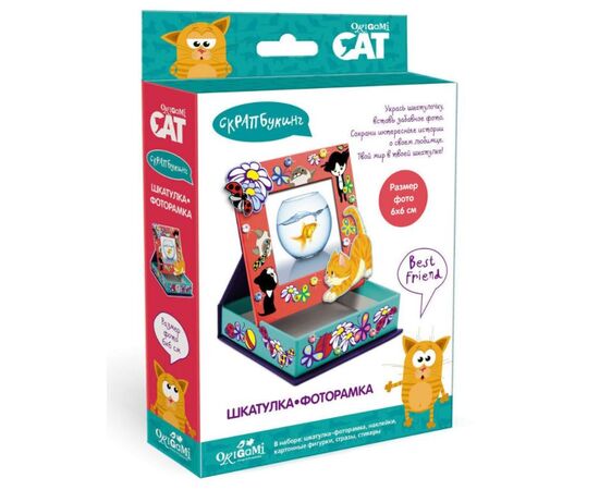 Набор для скрабукинга "Шкатулка-фоторамка. Origami Cat"