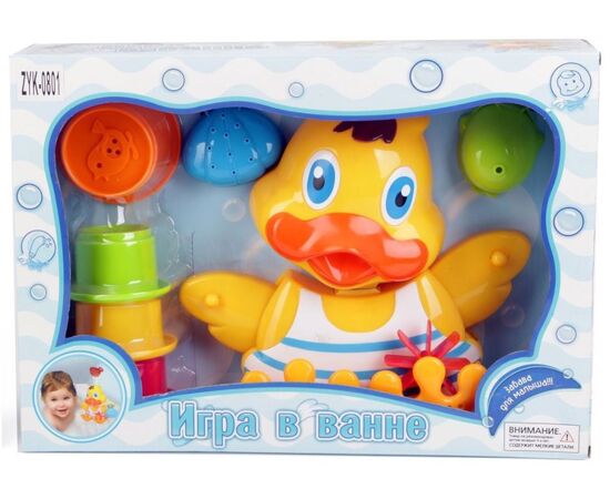 Игрушка для ванной "Утенок" + 6 аксессуаров