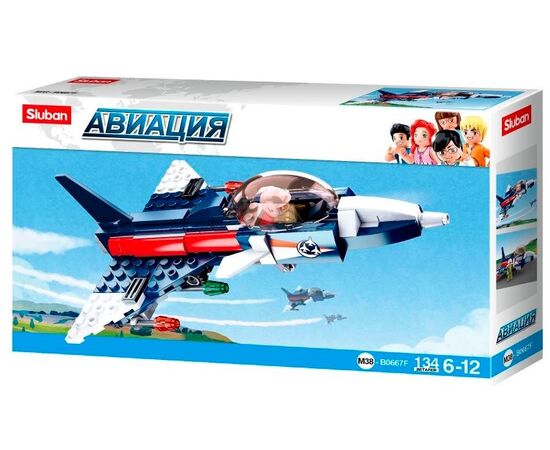 Конструктор Sluban "Авиация. Самолёт-шпион", 134 детали