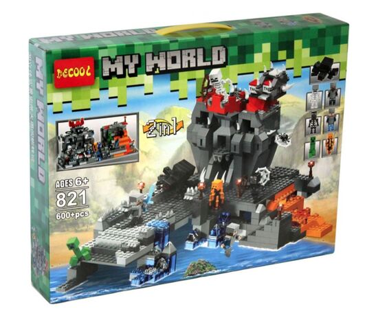 Конструктор Jisi Bricks (Decool) "Майнкрафт. Остров Череп 2 в 1", 600 деталей