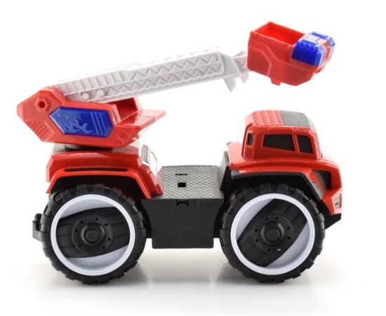 Инерционная игрушка со светом и звуком "Пожарная автолестница" 22 см