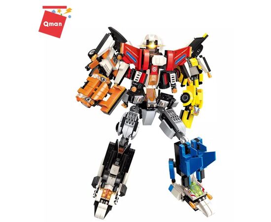 Конструктор-трансформер 1TOY Blockformers  "Мегатрансфайтер", комплект из 6 шт