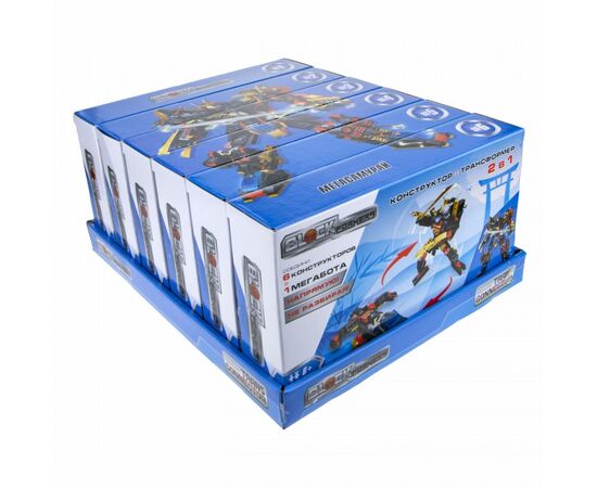 Конструктор-трансформер 1TOY Blockformers  "Мегасамурай", комплект из 6 шт