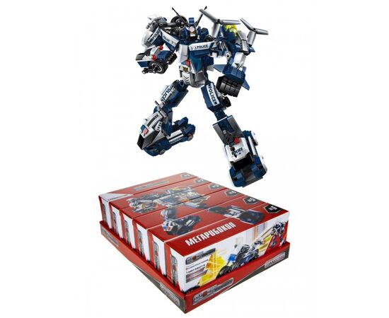 Конструктор-трансформер 1TOY Blockformers  "Мегаробокоп", комплект из 6 шт