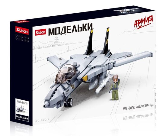 Конструктор Sluban "Армия. Истребитель F14", 404 детали