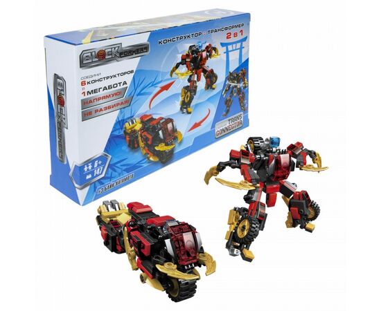 Конструктор-трансформер 1TOY Blockformers  "Мегасамурай", комплект из 6 шт