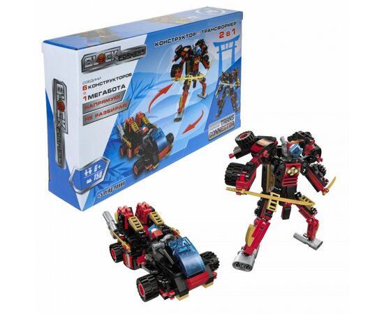 Конструктор-трансформер 1TOY Blockformers  "Мегасамурай", комплект из 6 шт