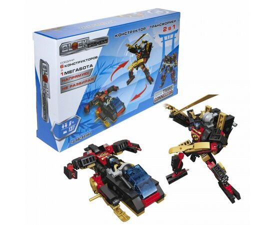 Конструктор-трансформер 1TOY Blockformers  "Мегасамурай", комплект из 6 шт