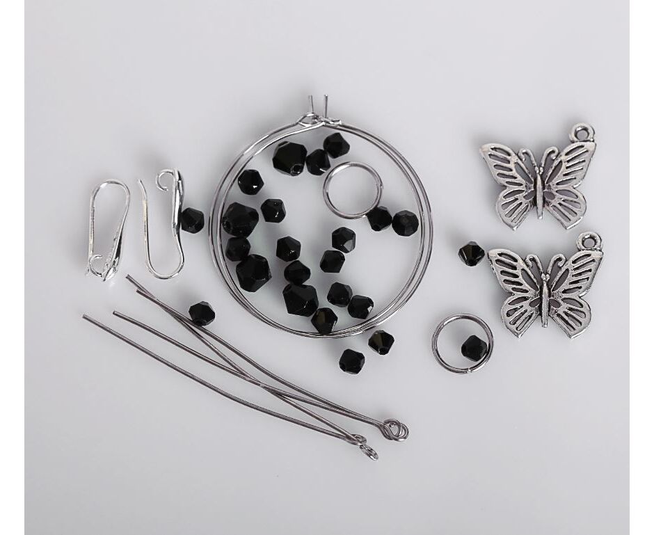 Набор для самодельных сережек. Набор для изготовления серёжек. Изготовление сережек. Материалы для сережек. Набор необычных сережек.